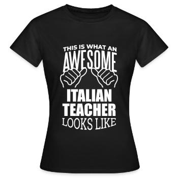Italian Italian Italian - Women's T-Shirt - black - Front - AI Model Female 172 dark (172cm)