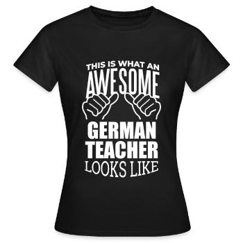 Allemand, allemand, allemand - T-shirt Femme - noir - Devant - AI Model Female 172 dark (172cm)