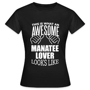 Lamantin lamantin Manatin - T-shirt Femme - noir - Devant - AI Model Female 172 dark (172cm)