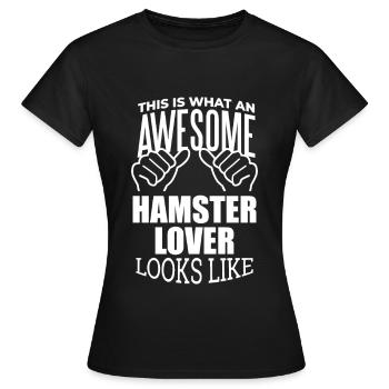 Hamster-Hamster-Hamster - Frauen T-Shirt - Schwarz - Vorne - AI Model Female 172 dark (172cm)
