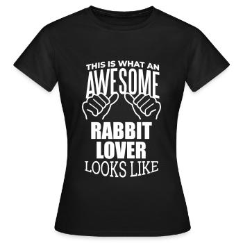 Rabbit Rabbit Rabbit - Women's T-Shirt - black - Front - AI Model Female 172 dark (172cm)