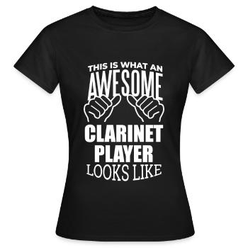 Clarinette Clarinette Clarinette - T-shirt Femme - noir - Devant - AI Model Female 172 dark (172cm)