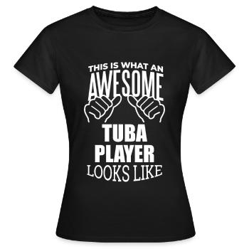 Tuba Tuba Tuba - T-shirt Femme - noir - Devant - AI Model Female 172 dark (172cm)