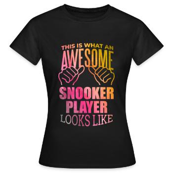 Snooker Snooker Snooker - T-shirt Femme - noir - Devant - AI Model Female 172 dark (172cm)