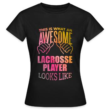 Lacrosse Lacrosse Lacrosse - T-shirt Femme - noir - Devant - AI Model Female 172 dark (172cm)