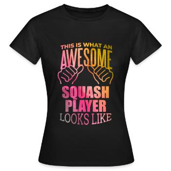 Squash Squash Squash - Women's T-Shirt - black - Front - AI Model Female 172 dark (172cm)