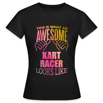 Go Kart Go Kart Go Kart - Frauen T-Shirt - Schwarz - Vorne - AI Model Female 172 dark (172cm)