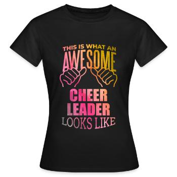 Cheerleading - Frauen T-Shirt - Schwarz - Vorne - AI Model Female 172 dark (172cm)