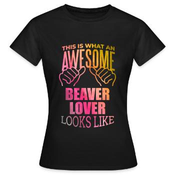 Bieber - Frauen T-Shirt - Schwarz - Vorne - AI Model Female 172 dark (172cm)