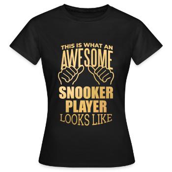 Snooker Snooker Snooker - T-shirt Femme - noir - Devant - AI Model Female 172 dark (172cm)