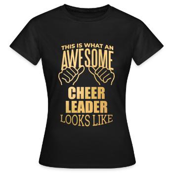Cheerleader Cheerleader Cheerleader - Frauen T-Shirt - Schwarz - Vorne - AI Model Female 172 dark (172cm)