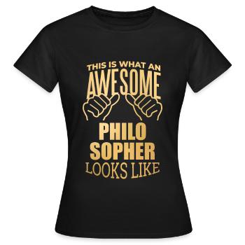 Philosophie Philosophie Philosophie - T-shirt Femme - noir - Devant - AI Model Female 172 dark (172cm)