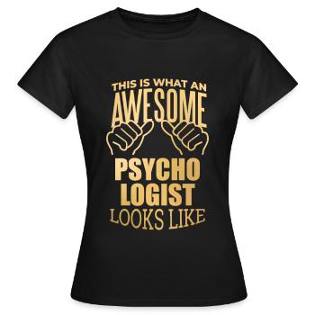 Psychologie Psychologie Psychologie - T-shirt Femme - noir - Devant - AI Model Female 172 dark (172cm)