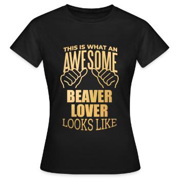 Bieber - Frauen T-Shirt - Schwarz - Vorne - AI Model Female 172 dark (172cm)