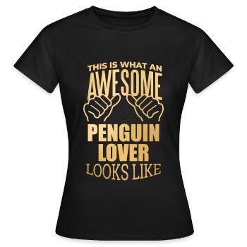 Pingouin Pingouin Pingouin - T-shirt Femme - noir - Devant - AI Model Female 172 dark (172cm)