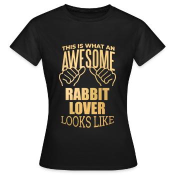 Rabbit Rabbit Rabbit - Women's T-Shirt - black - Front - AI Model Female 172 dark (172cm)