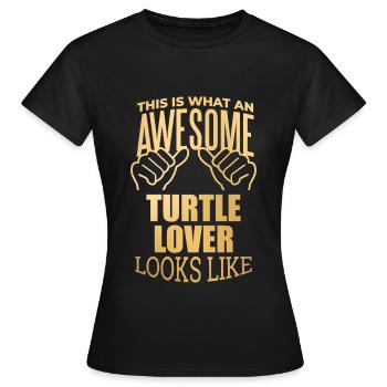 Turtle Turtle Turtle - Women's T-Shirt - black - Front - AI Model Female 172 dark (172cm)