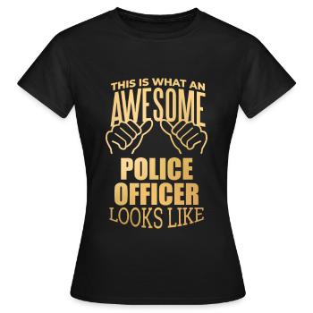 Police Police Police - T-shirt Femme - noir - Devant - AI Model Female 172 dark (172cm)