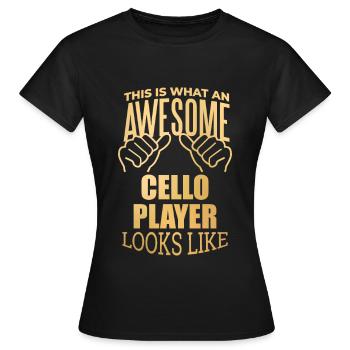 Violoncelle Violoncelle - T-shirt Femme - noir - Devant - AI Model Female 172 dark (172cm)