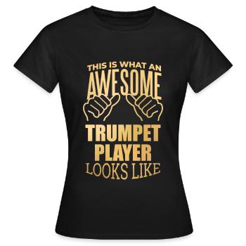 Trumpet Trumpet Trumpet - Women's T-Shirt - black - Front - AI Model Female 172 dark (172cm)