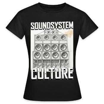 Soundsystem Culture Sketch - T-shirt Femme - noir - Devant - AI Model Female 172 dark (172cm)