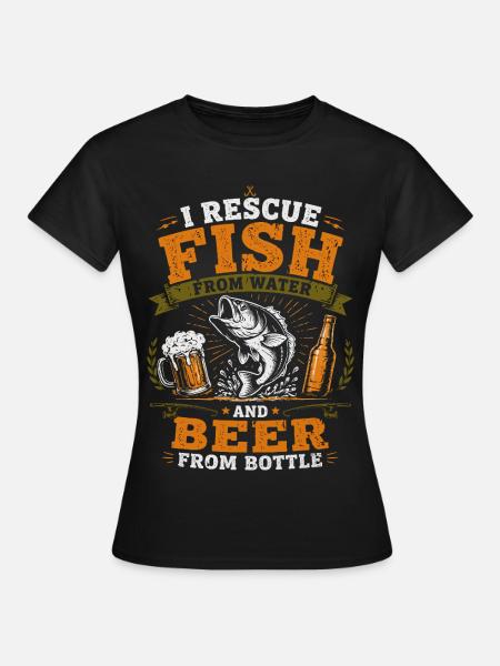 I Rescue Fish From Water - Frauen T-Shirt - Schwarz