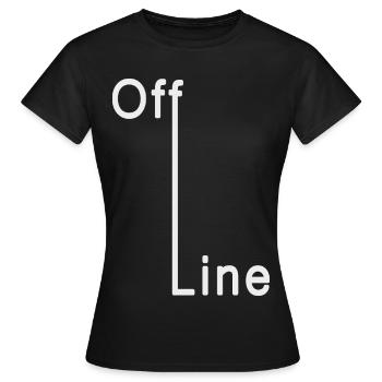 Off Line - Women's T-Shirt - black - Front - AI Model Female 172 dark (172cm)
