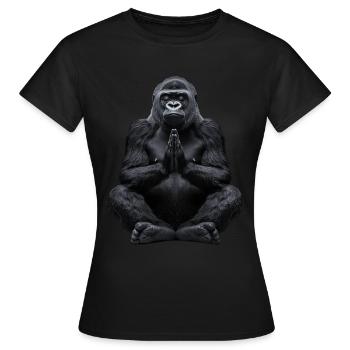Gorilla - Frauen T-Shirt - Schwarz - Vorne - AI Model Female 172 dark (172cm)