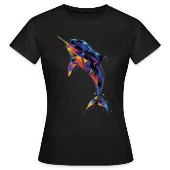 Narwal - Frauen T-Shirt - Schwarz - Vorne - AI Model Female 172 dark (172cm)