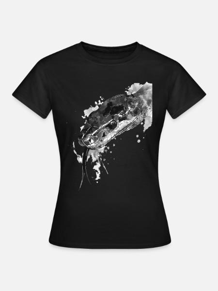 Schlange - Frauen T-Shirt - Schwarz