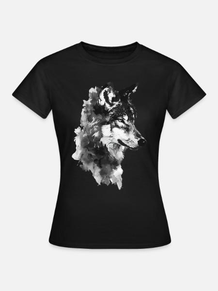 Wolf - Frauen T-Shirt - Schwarz
