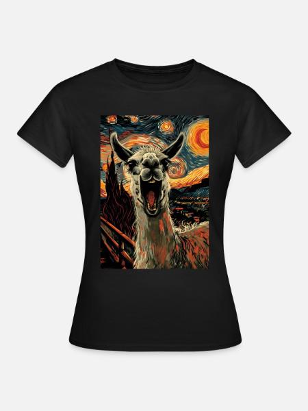 Lama - Frauen T-Shirt - Schwarz