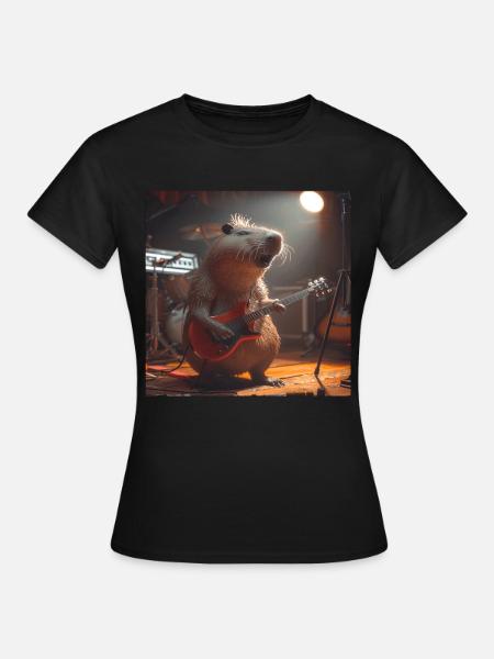 Wasserschwein - Frauen T-Shirt - Schwarz