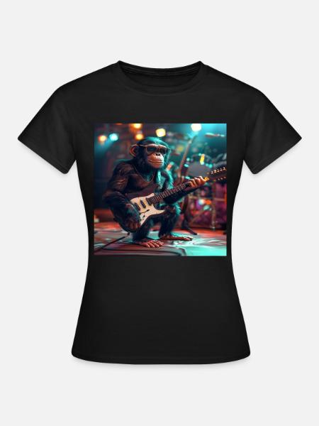 Schimpanse - Frauen T-Shirt - Schwarz