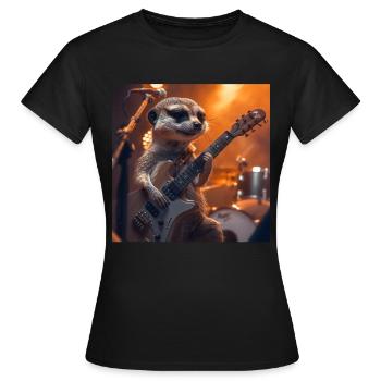 Suricate - T-shirt Femme - noir - Devant - AI Model Female 172 dark (172cm)
