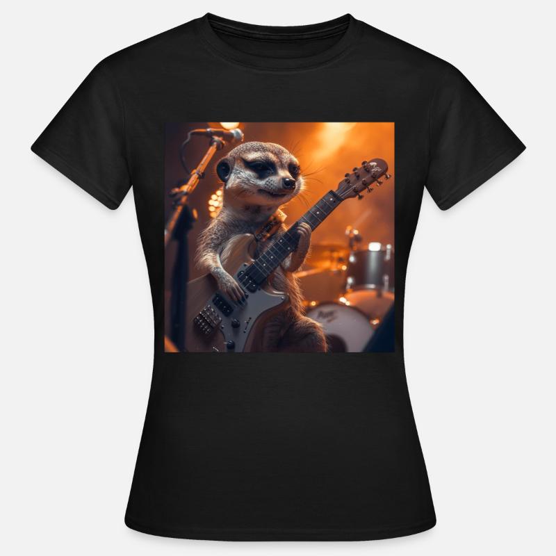 Erdmännchen - Frauen T-Shirt - Schwarz