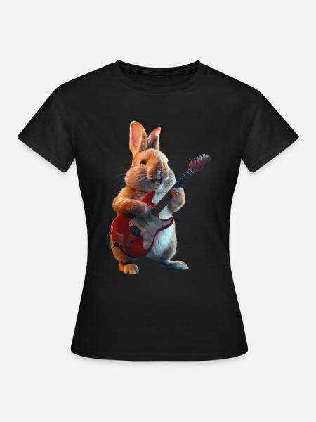 Kaninchen - Frauen T-Shirt - Schwarz