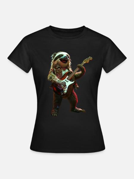 Faultier - Frauen T-Shirt - Schwarz