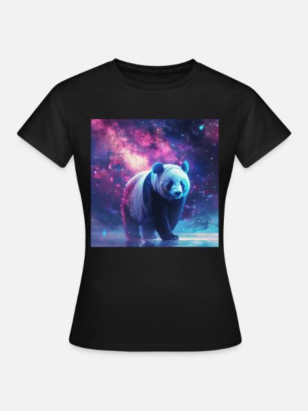 Panda - Frauen T-Shirt - Schwarz