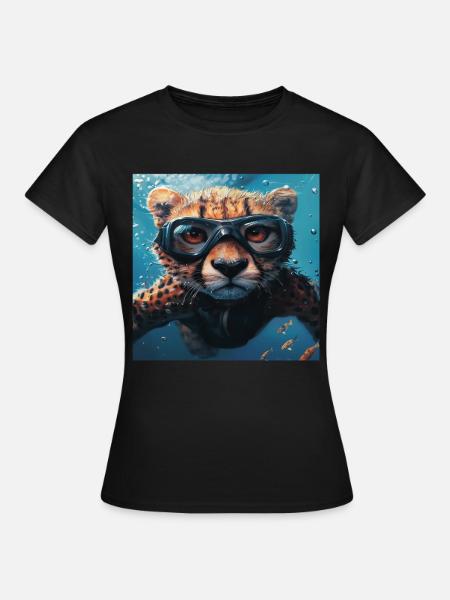 Gepard - Frauen T-Shirt - Schwarz