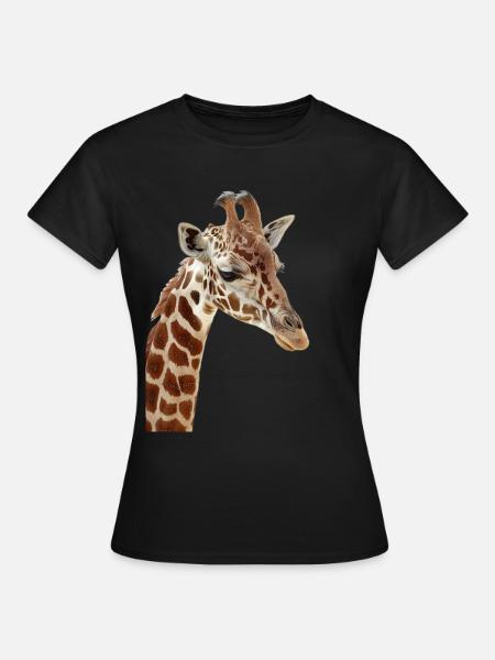Giraffe - Frauen T-Shirt - Schwarz