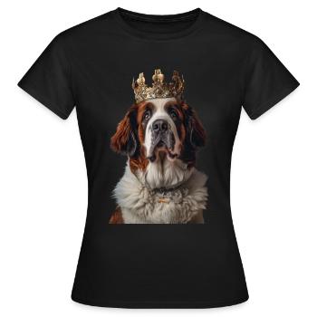 Saint-bernard - T-shirt Femme - noir - Devant - AI Model Female 172 dark (172cm)