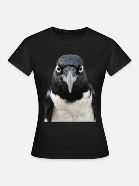 Elster - Frauen T-Shirt - Schwarz