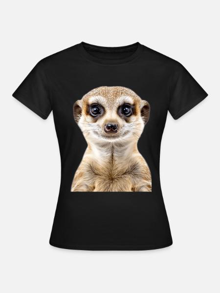 Erdmännchen - Frauen T-Shirt - Schwarz
