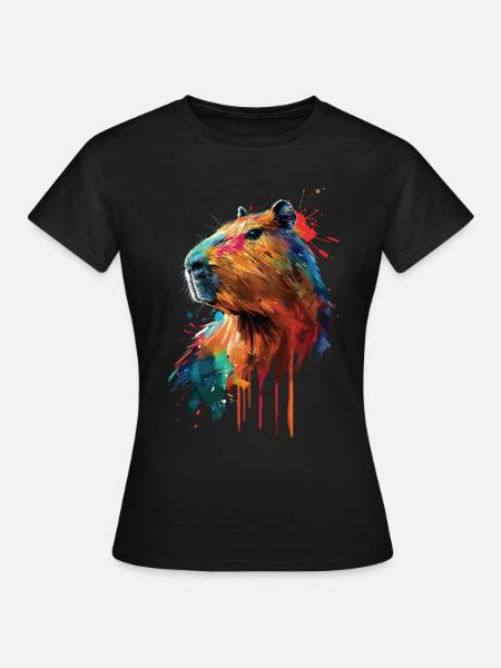 Wasserschwein - Frauen T-Shirt - Schwarz