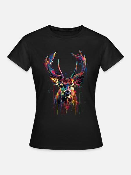 Reh - Frauen T-Shirt - Schwarz