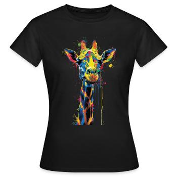 Giraffe - Frauen T-Shirt - Schwarz - Vorne - AI Model Female 172 dark (172cm)