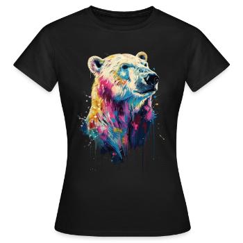 Polar bear - Women's T-Shirt - black - Front - AI Model Female 172 dark (172cm)