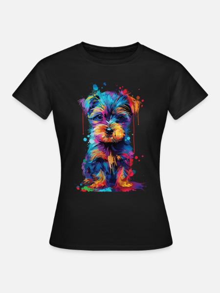 Hund - Frauen T-Shirt - Schwarz
