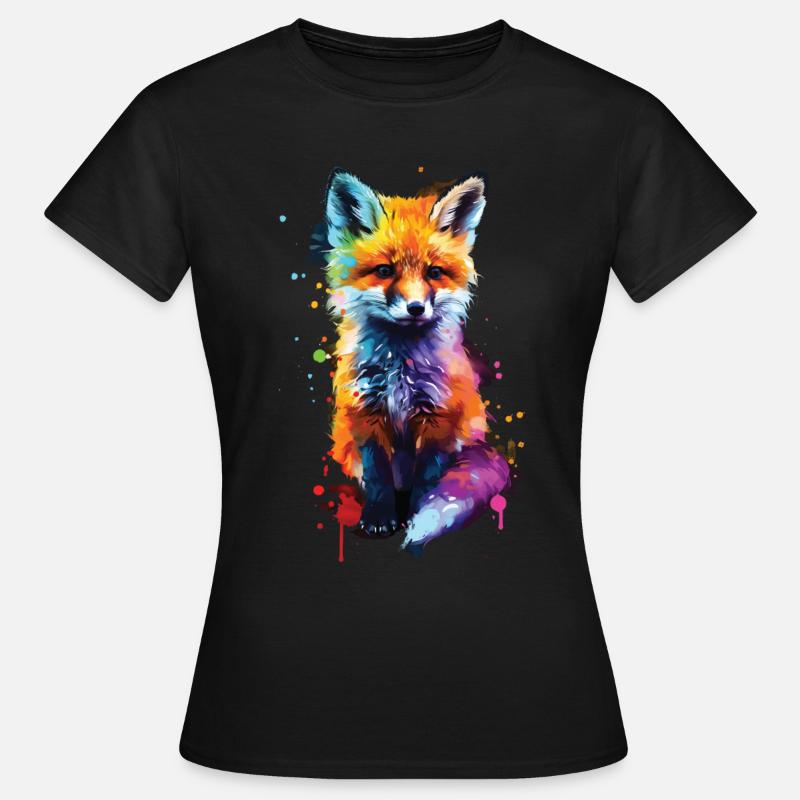Fuchs - Frauen T-Shirt - Schwarz